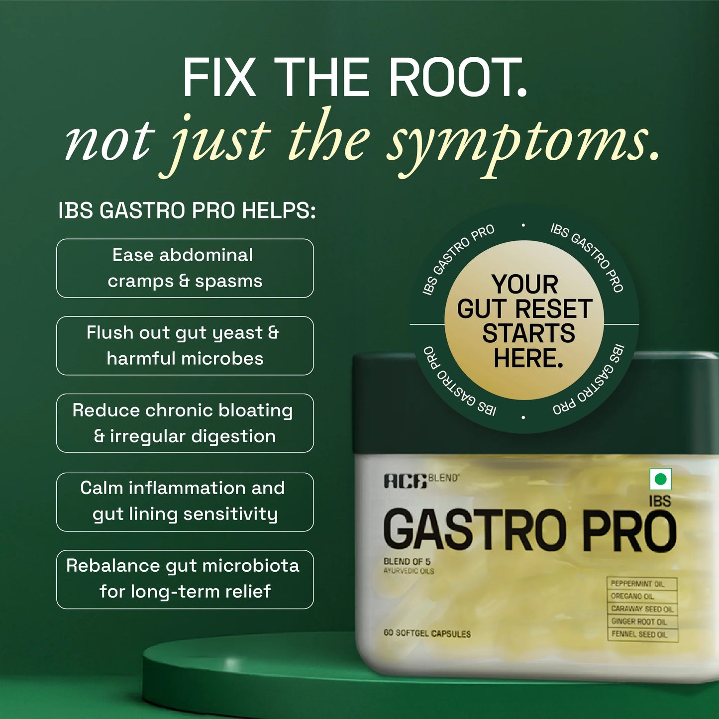 Ace Blend IBS Gastro Pro 60 Softgels | Gut Health Support
