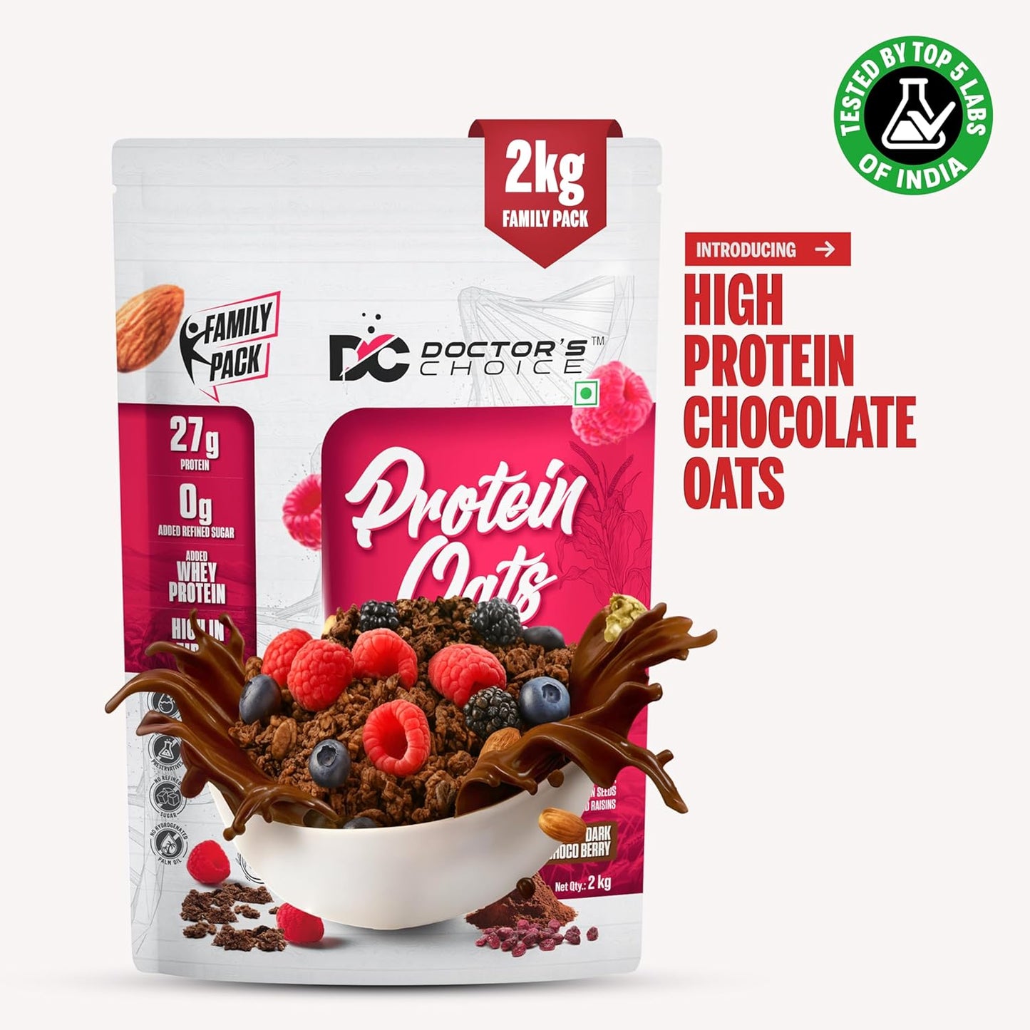 Doctor’s Protein Oats Chocolate 2kg | High Protein Oats