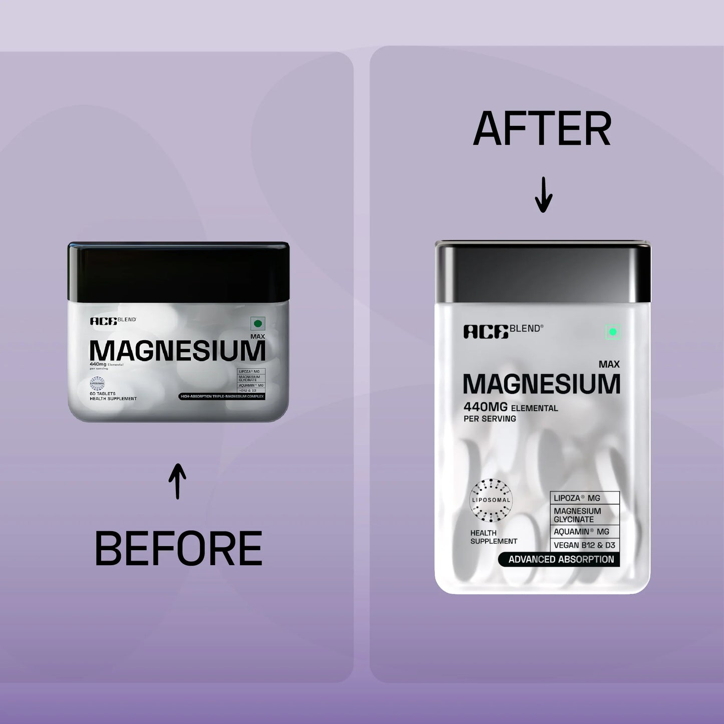 Ace Blend Max Magnesium | Triple Magnesium Complex - 60 Tablets
