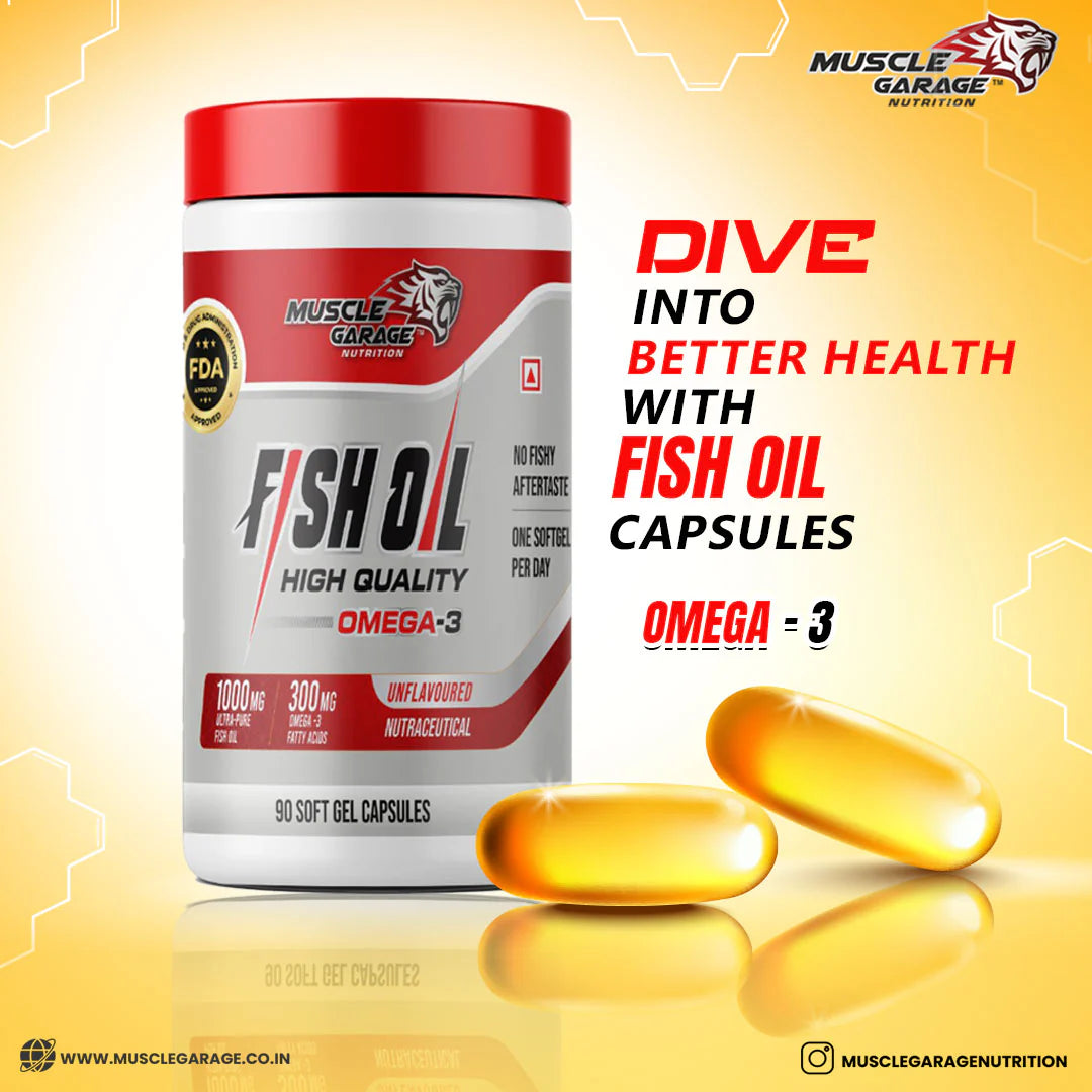 Muscle Garage Fish Oil Omega-3 1000mg | 90 Softgels