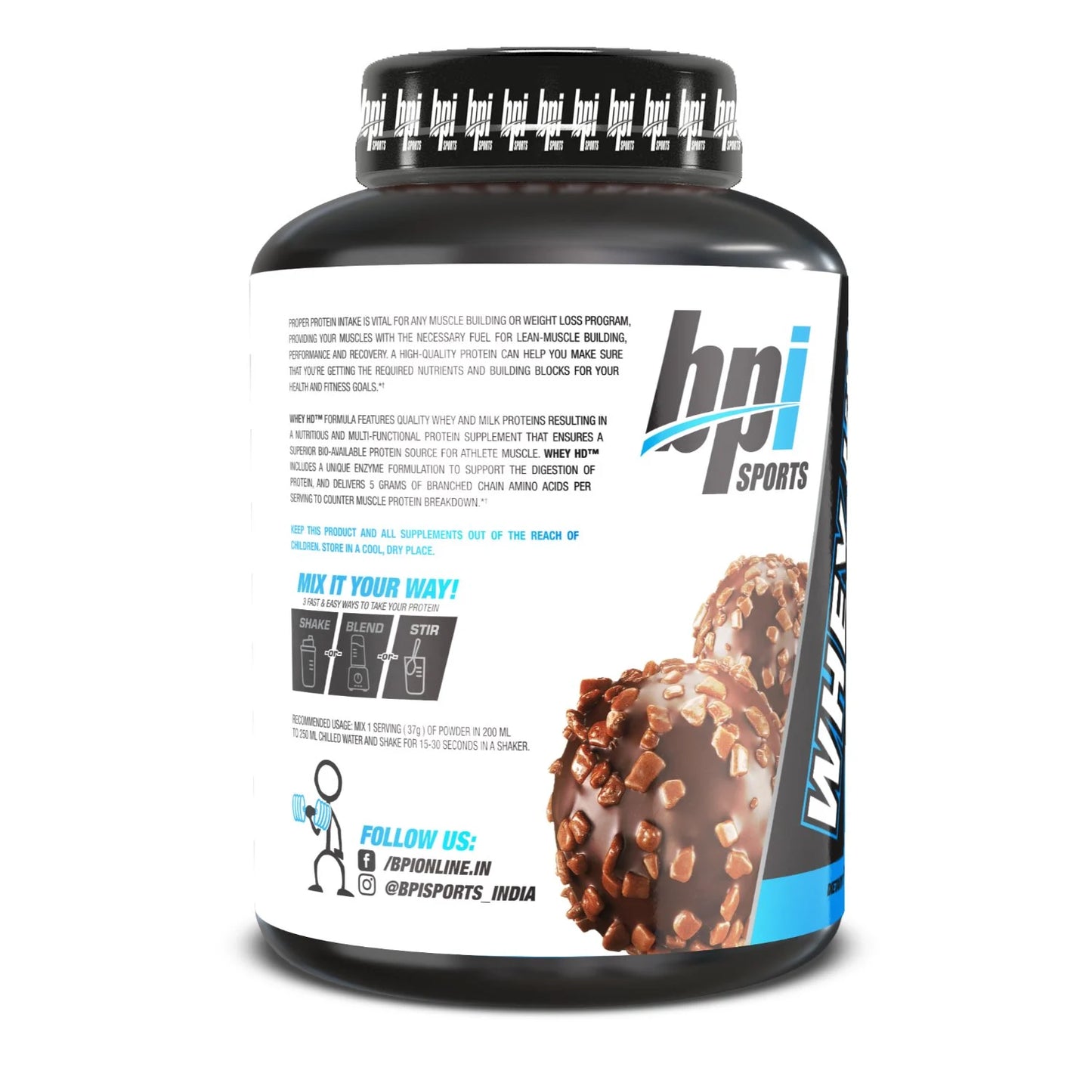 BPI Sports Whey HD 4.4lb | 25g Protein Per Serving