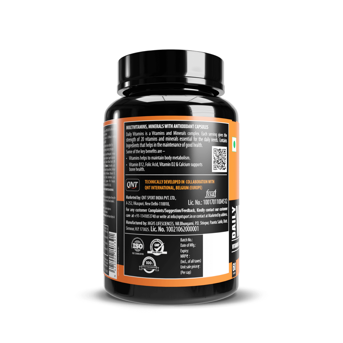 QNT Daily Vitamins 60 Capsules | Multivitamin & Minerals