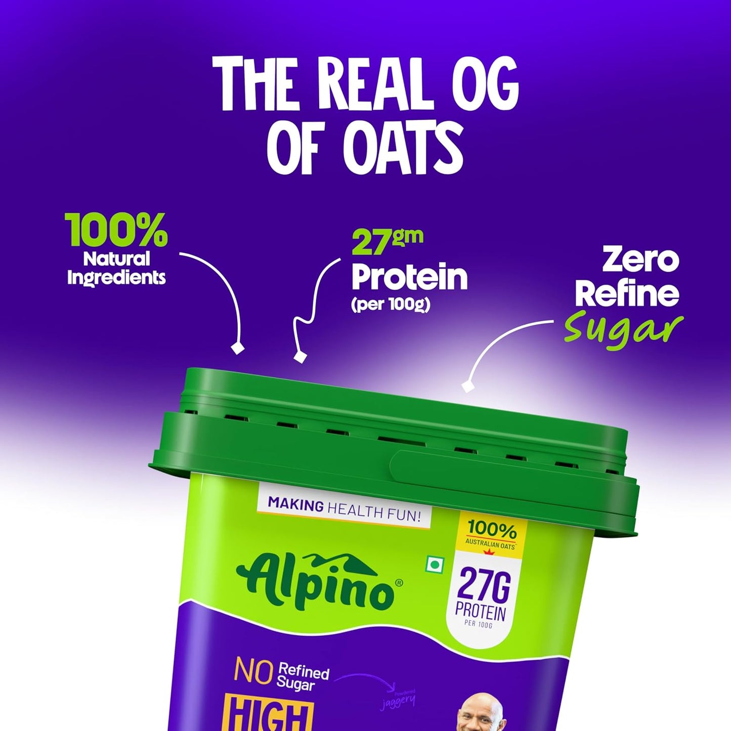 Alpino High Protein Super Rolled Oats Dark Chocolate 2kg