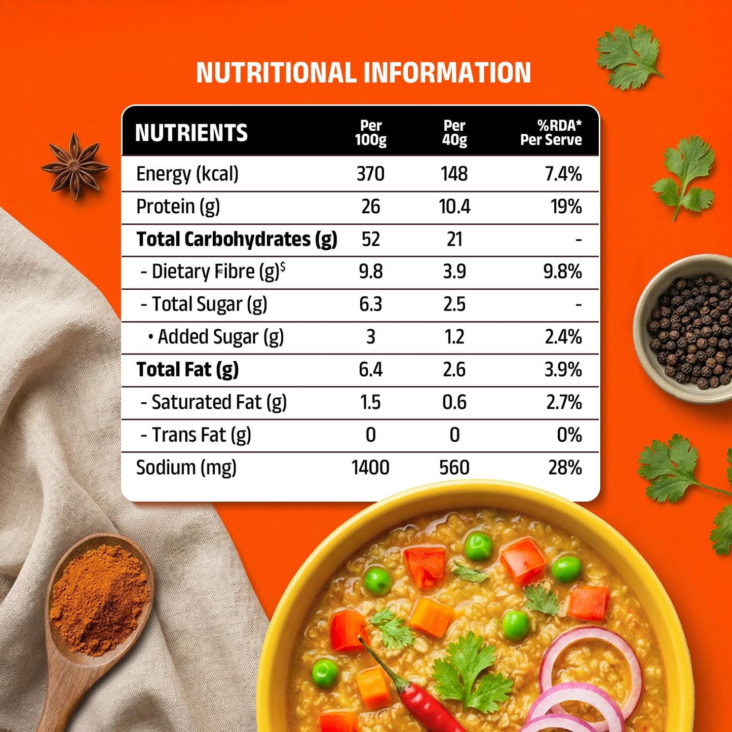 Pintola 26g High Protein Masala Oats 750g