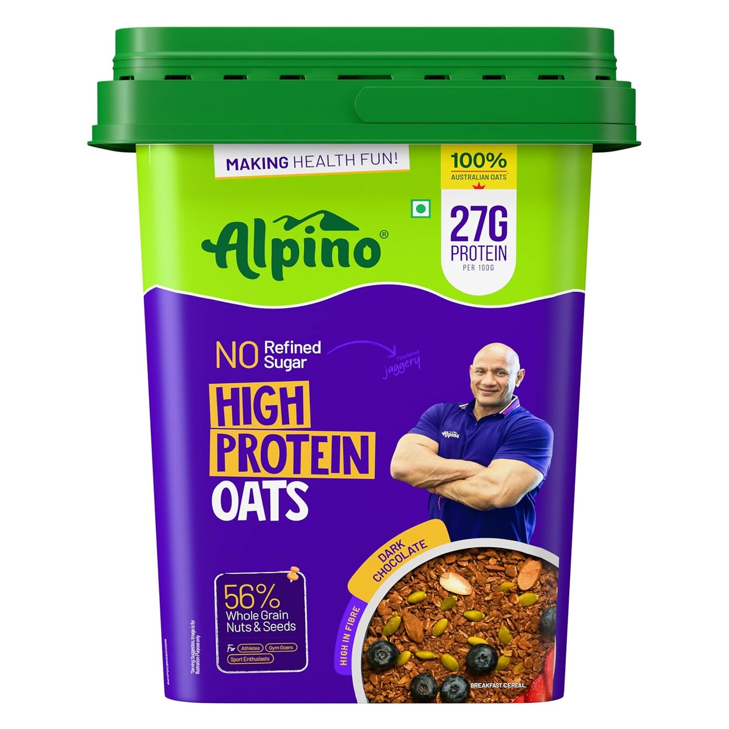 Alpino High Protein Super Rolled Oats Dark Chocolate 2kg