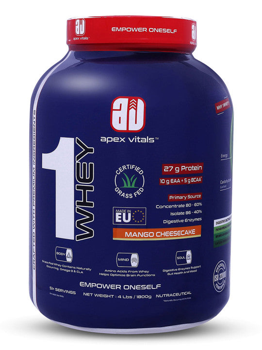 Apex Vitals Whey Isolate 4lbs | Grass-Fed Protein