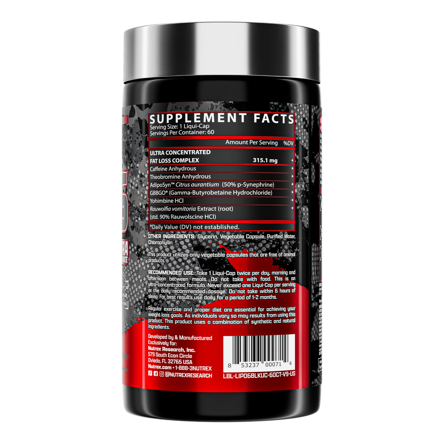 Nutrex Lipo-6 Black Ultra Concentrate | 60 Capsules