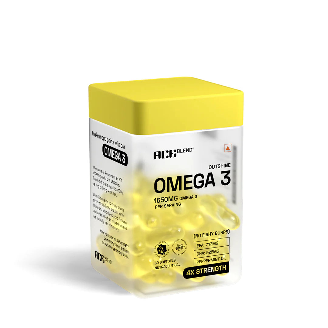 Ace Blend Outshine Omega-3 4X Strength Fish Oil - 60 Softgels