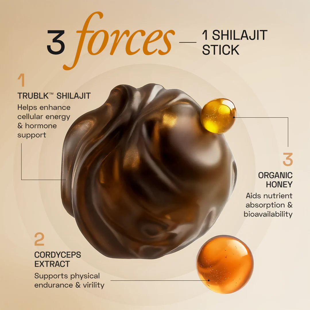 Ace Blend TRUBLK™ Shilajit Sticks | Energy & Vitality - Pack Of 30