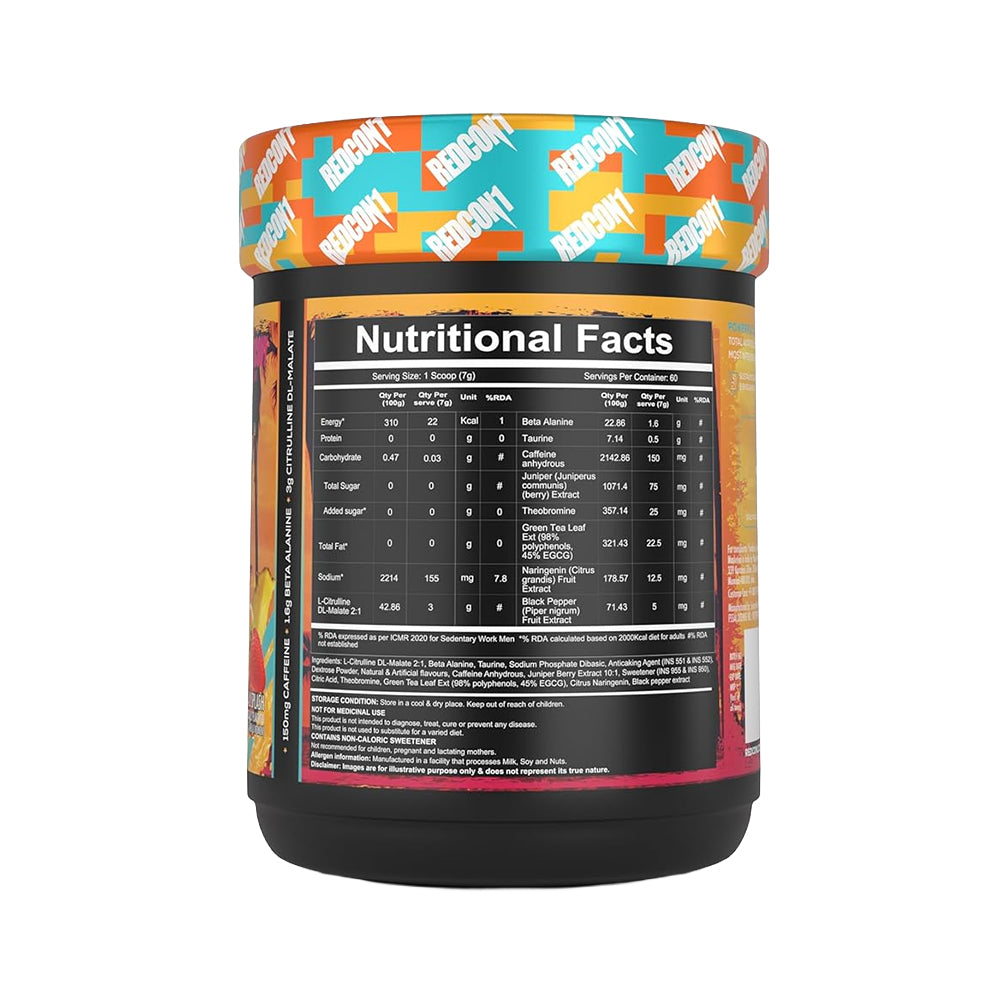 Redcon1 Total War Pre Workout 60 Servings | Energy & Pump