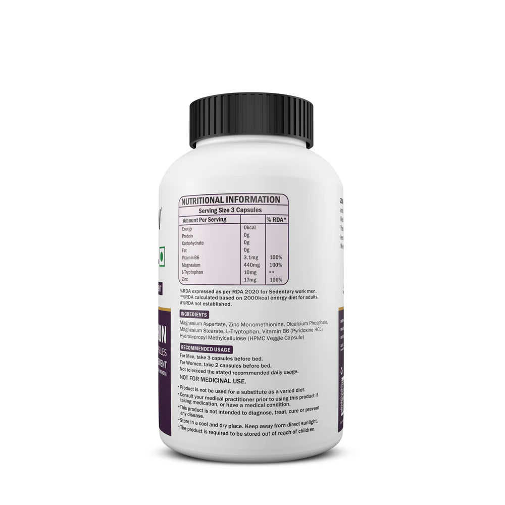 Scitron ZMA+ Zinc Magnesium Vitamin B6 | 90 Veg Capsules