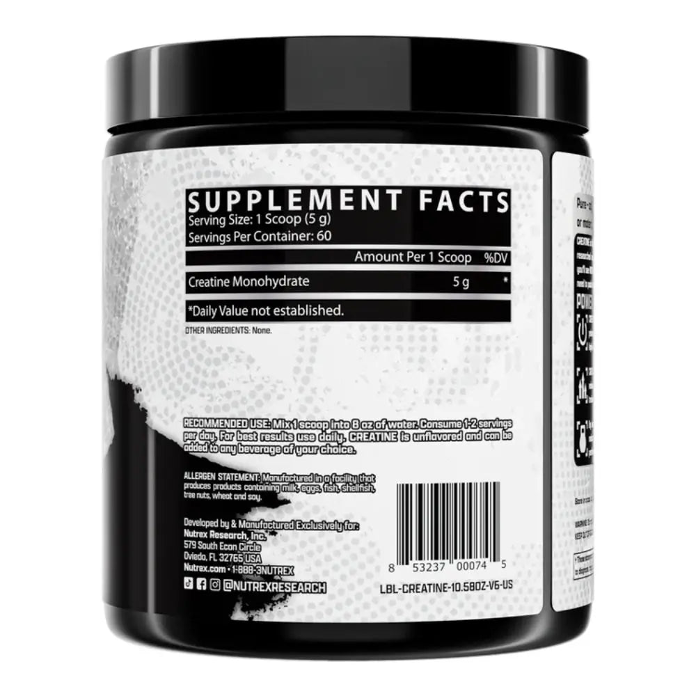 Nutrex Research Creatine Monohydrate 300g | 60 Servings