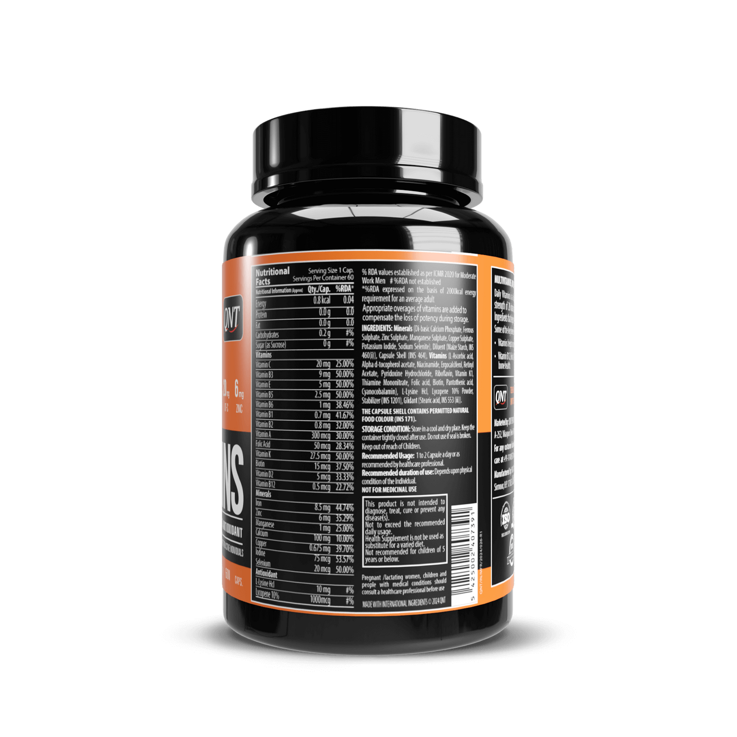 QNT Daily Vitamins 60 Capsules | Multivitamin & Minerals