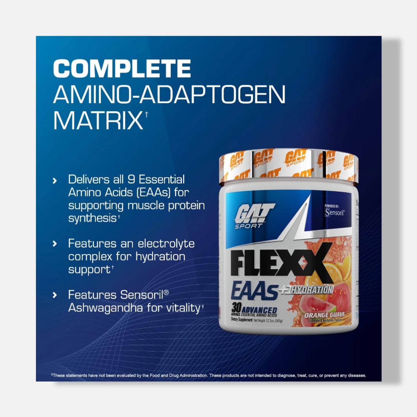 GAT Sport Flexx EAAs + Hydration 345g | 30 Servings