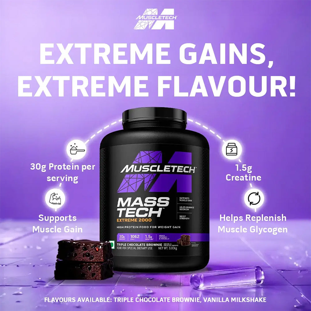 MuscleTech Mass-Tech Extreme 2000 3kg | Weight Gainer