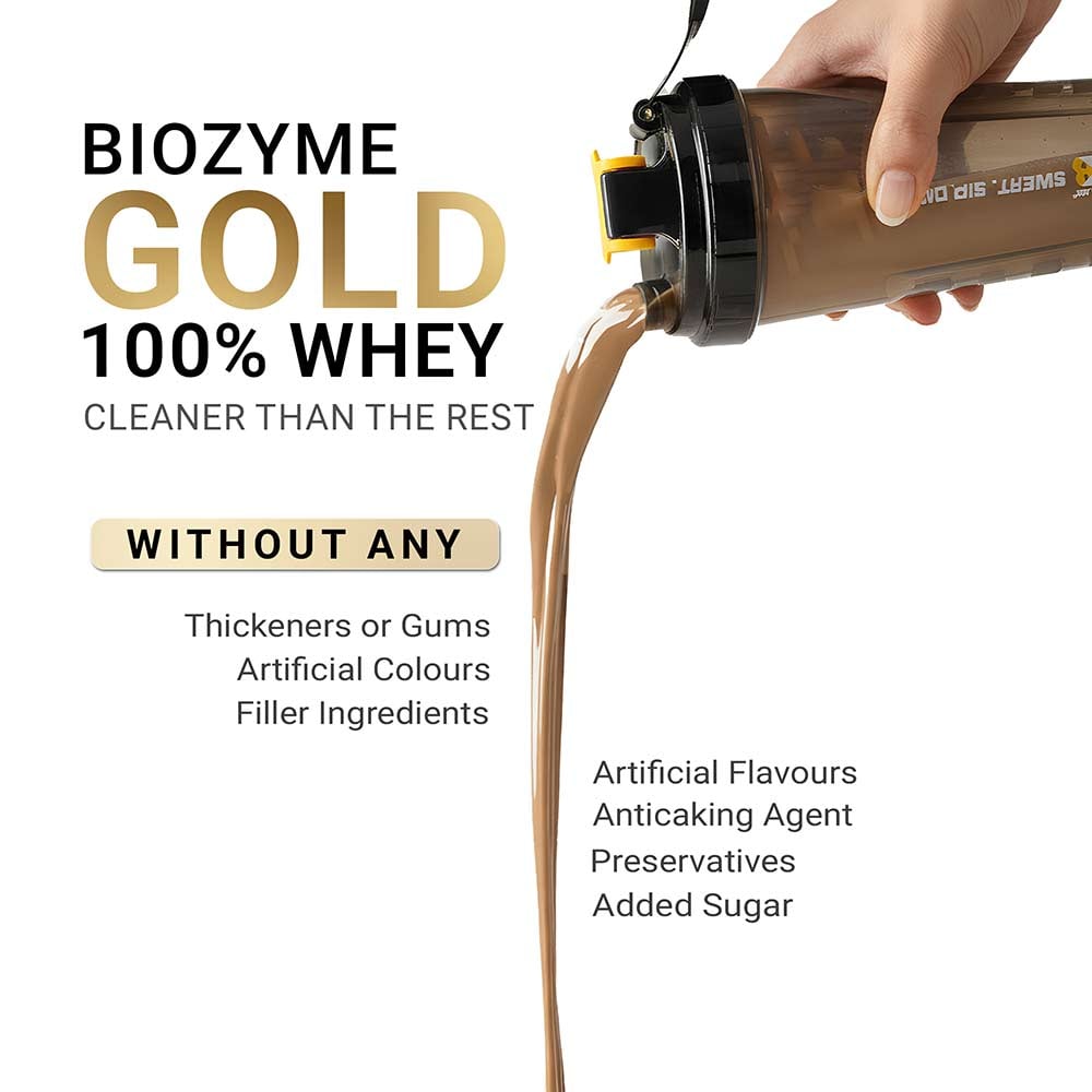 MuscleBlaze Biozyme Gold 100% Whey 1kg | Double Rich Chocolate