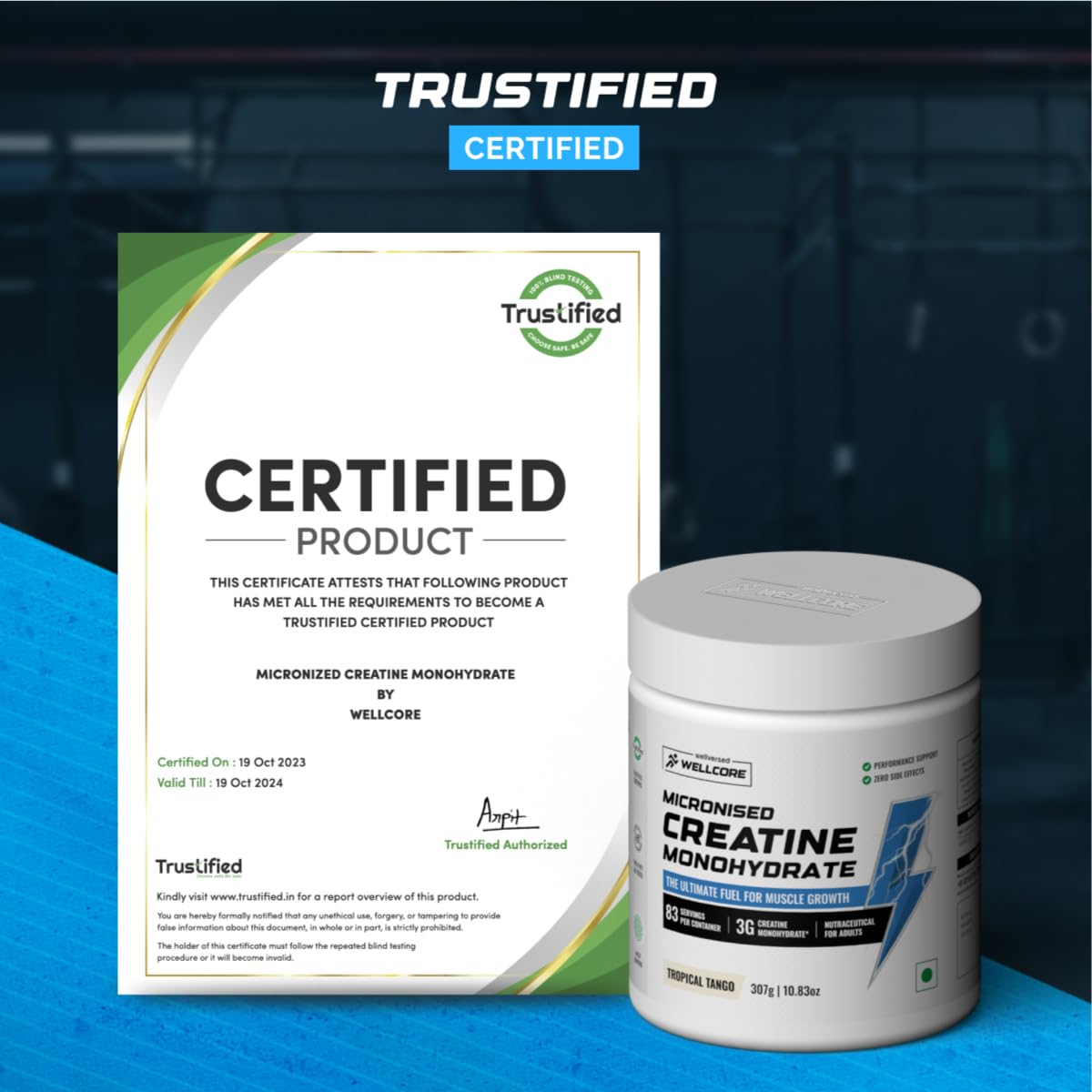 Wellcore Micronised Creatine Monohydrate 307g | 83 Servings