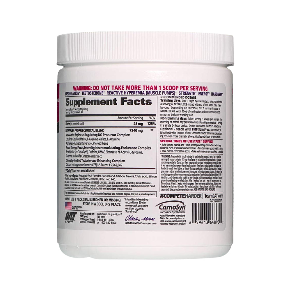 GAT Sport Nitraflex Pre Workout 30 Servings | Energy & Pump
